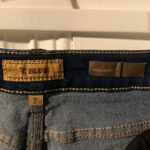 STS Blue, high waisted, blue Jean shorts